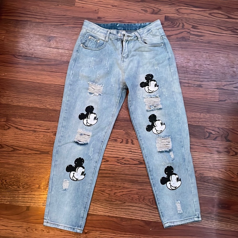 Womens Disney Mickey Mouse Jeans